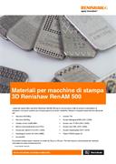 Materiali per macchine di stampa 3D Renishaw RenAM 500